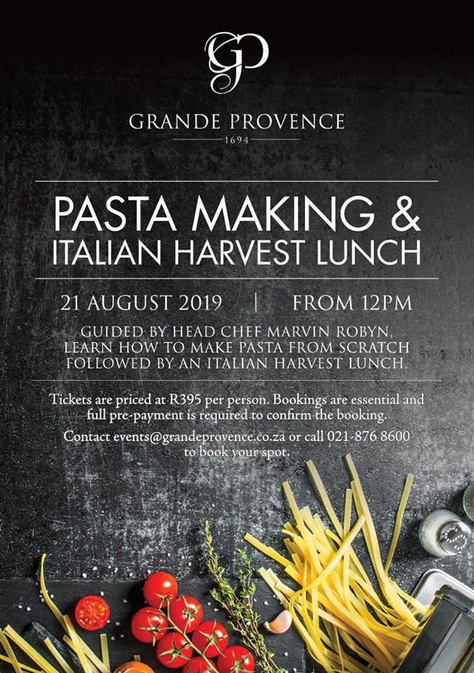 Pasta making workshop at Grande Provence